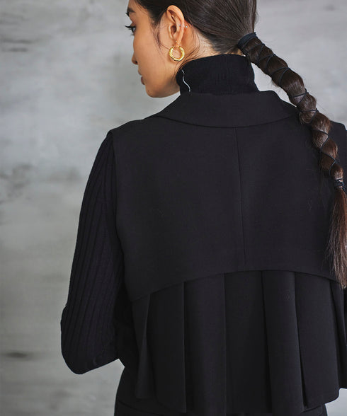 バックプリーツクロップドジレ