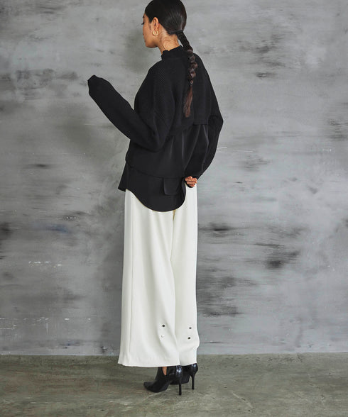 2WAYハイウエストワイドパンツ