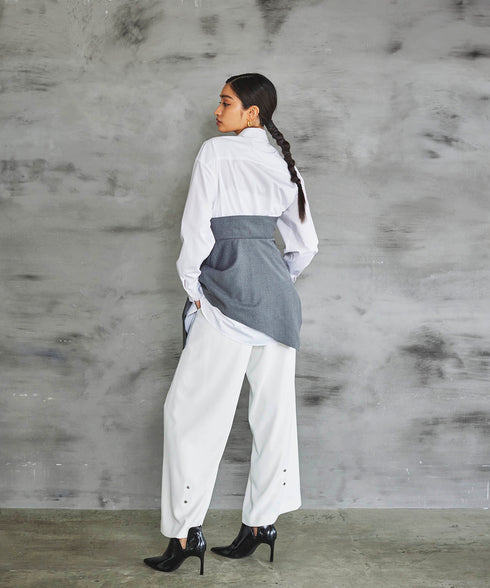 ドッキングペプラムシャツ