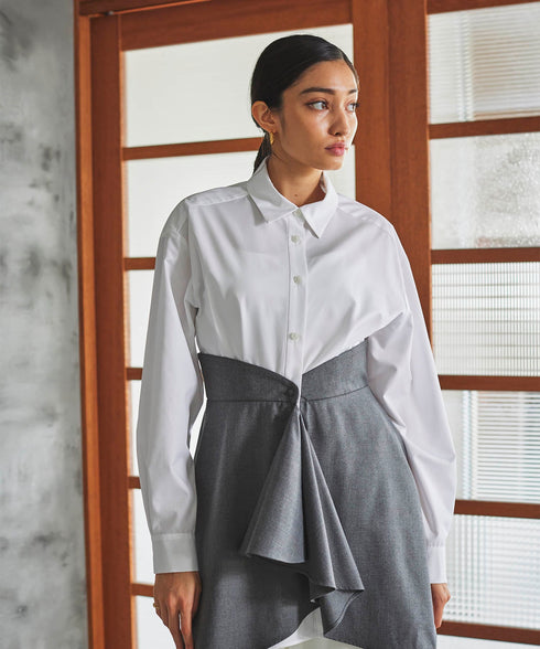 ドッキングペプラムシャツ