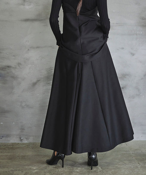 2WAYターンバックハイウエストマキシスカート