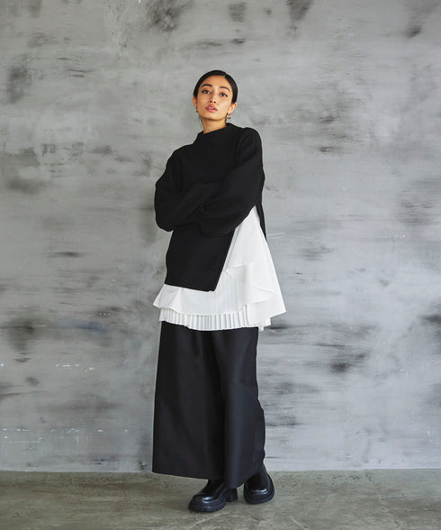 レイヤードプリーツキャミ