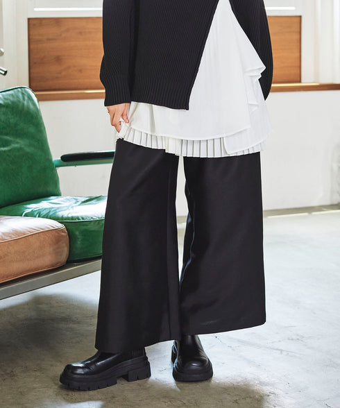 2WAYターンバックハイウエストワイドパンツ