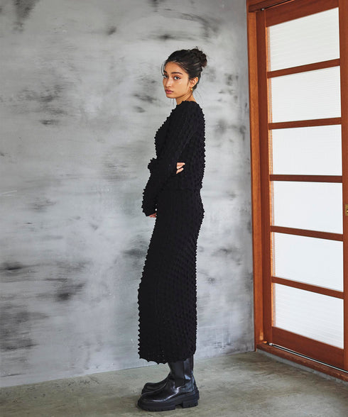 2WAYクロップドドラゴンニット