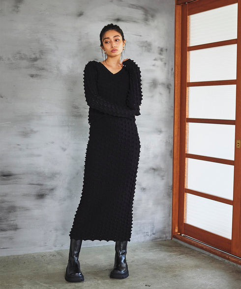 2WAYクロップドドラゴンニット