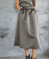 ヘビーサテンバックトレーンカットスカート