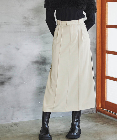 サイドラインピンタックナロースカート