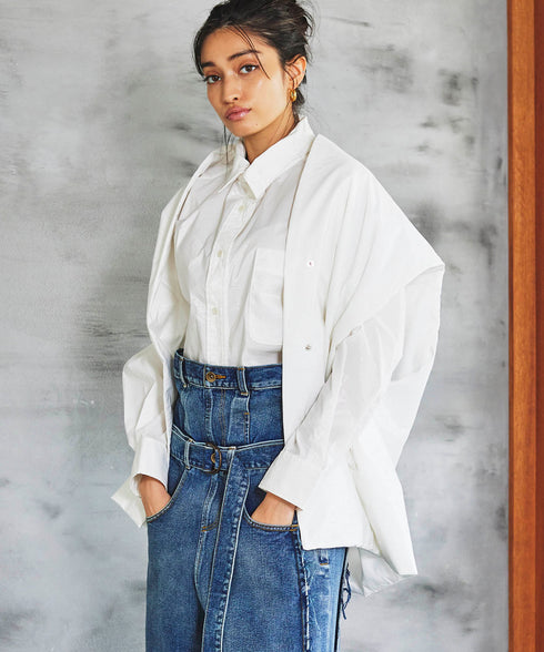 シャイニー中綿ショールジレ