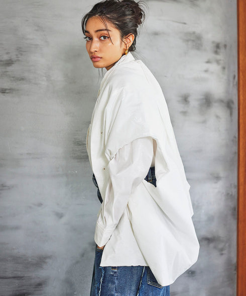 シャイニー中綿ショールジレ