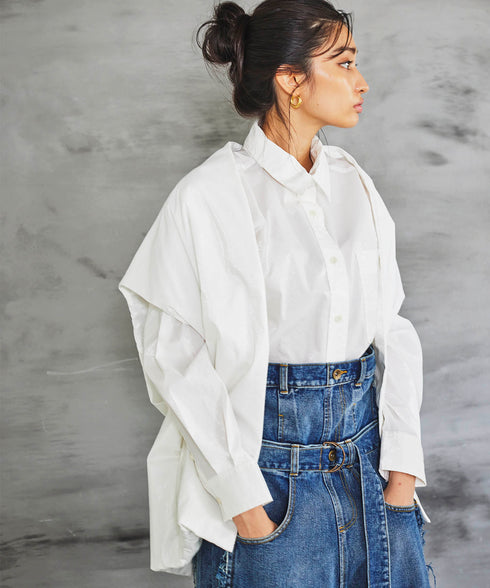 シャイニー中綿ショールジレ