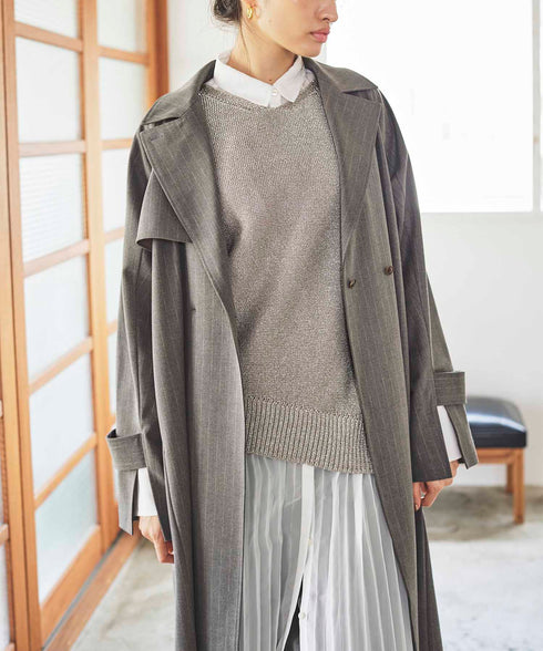 2WAYアシンメトリーラメニットジレ