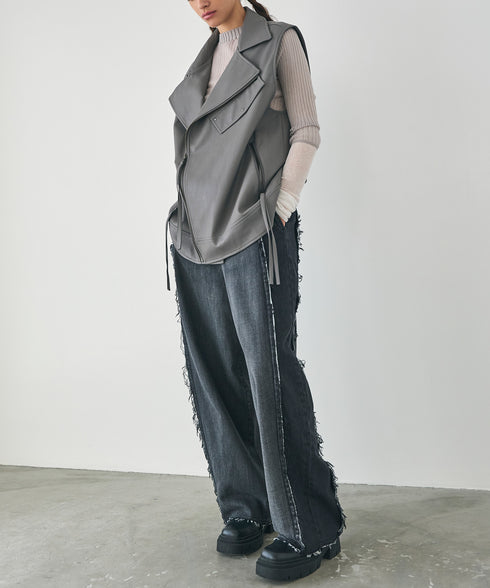 ライトオンスフリンジコクーンデニム