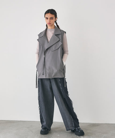 ライトオンスフリンジコクーンデニム