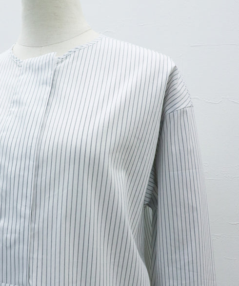 フリルヘムチュニック・Wストライプブラウス