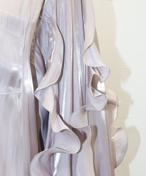 フリルスリーブ・シアーシャツ