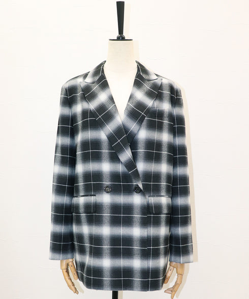 オンブレチェック・テーラードジャケット