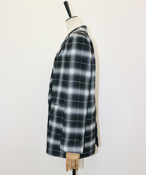 オンブレチェック・テーラードジャケット