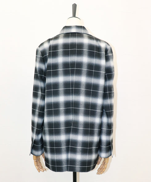 オンブレチェック・テーラードジャケット