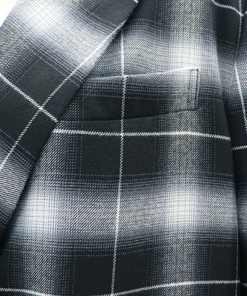 オンブレチェック・テーラードジャケット