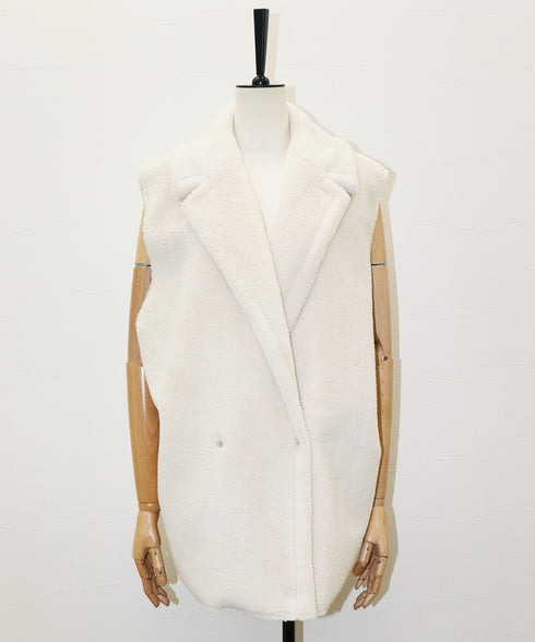 リバーシブル・フェイクムートンテーラードジレ