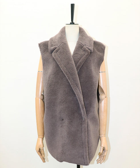 リバーシブル・フェイクムートンテーラードジレ