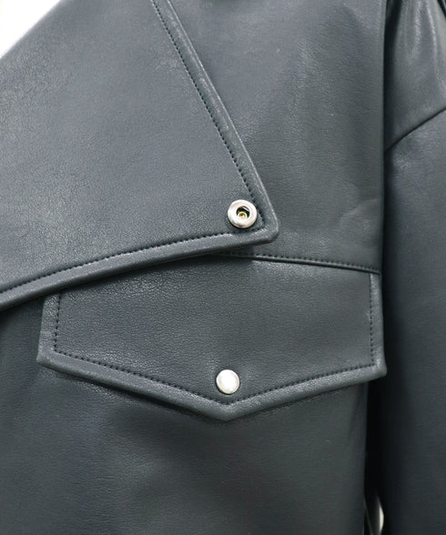 【10.9 InstaLIVE Pickup】マットレザー・ライダースブルゾン