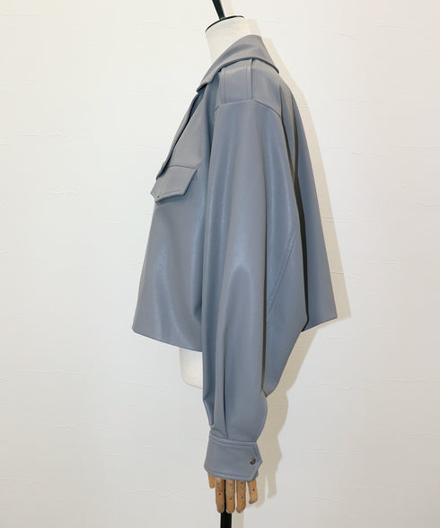 【10.9 InstaLIVE Pickup】マットレザー・ライダースブルゾン