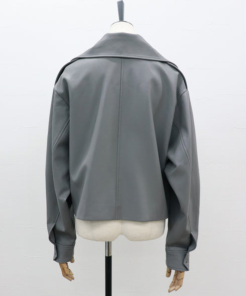 マットレザー・ライダースブルゾン