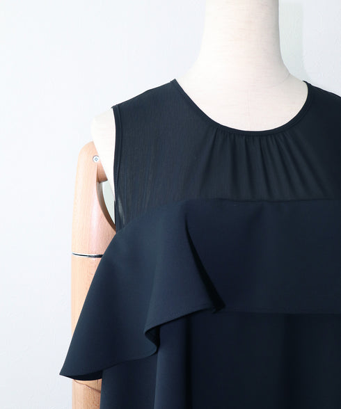 ドッキングフリルワンピース