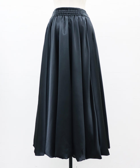 サテンフレアーバルーンスカート