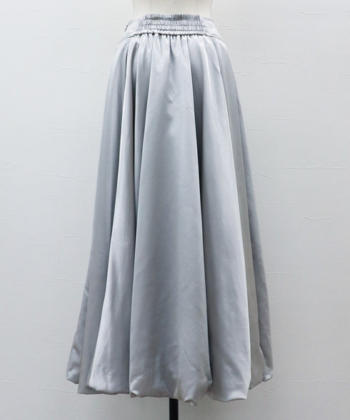 サテンフレアーバルーンスカート