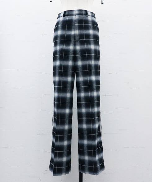 オンブレチェック・ラインパンツ