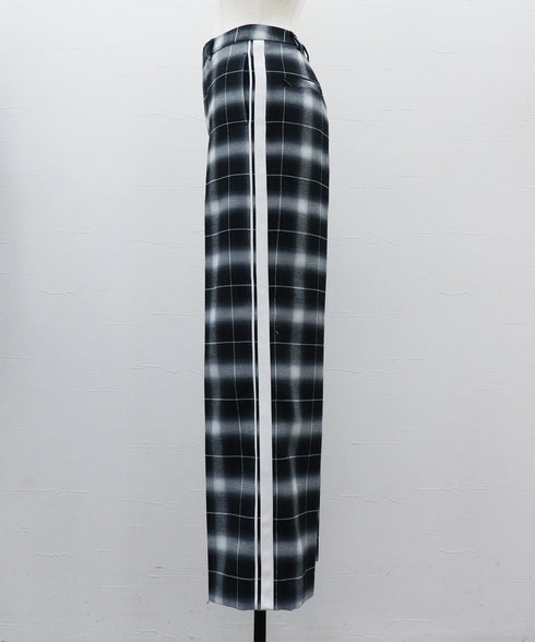 オンブレチェック・ラインパンツ