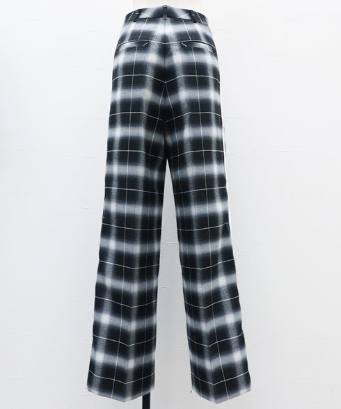 オンブレチェック・ラインパンツ