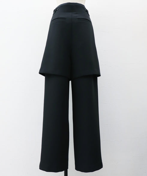 ハーフパンツ切替えタックパンツ