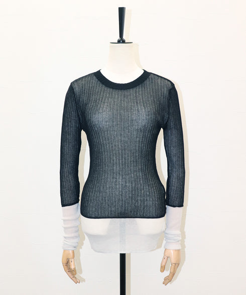 シアーレイヤードニット