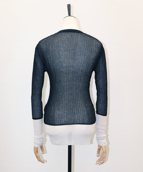 シアーレイヤードニット