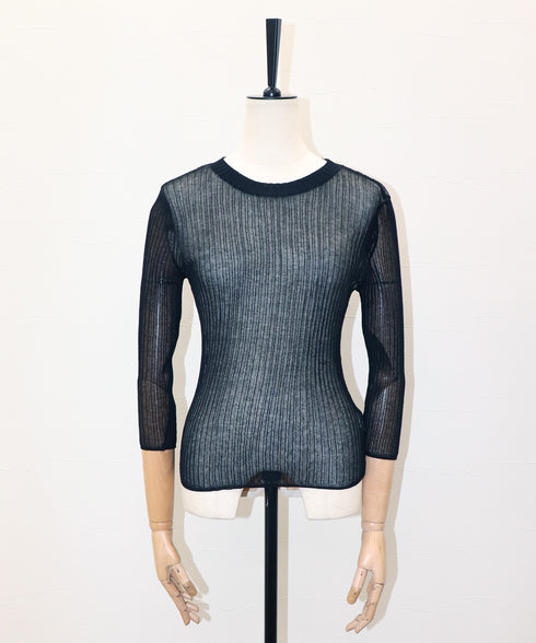 シアーレイヤードニット