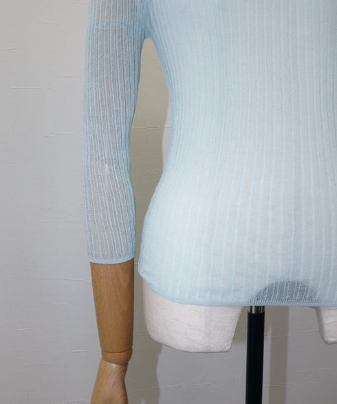 シアーレイヤードニット