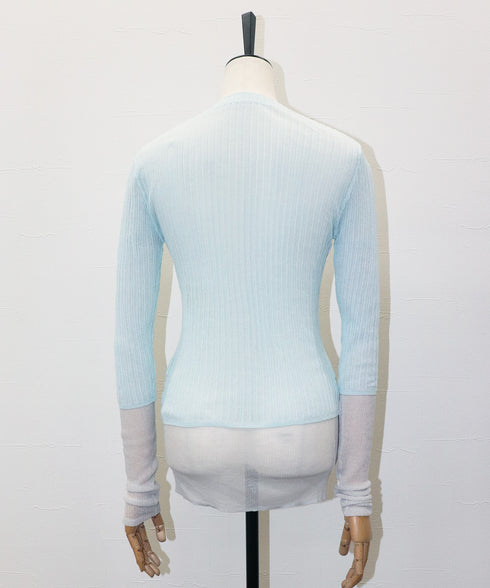 シアーレイヤードニット