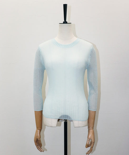 シアーレイヤードニット