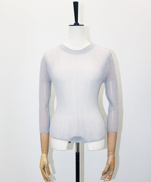 シアーレイヤードニット