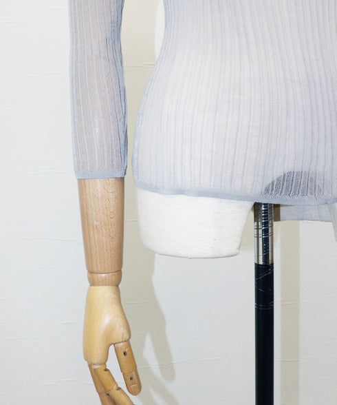 シアーレイヤードニット