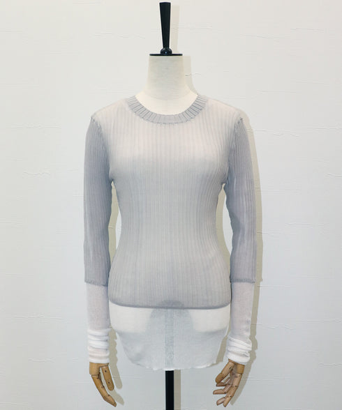 シアーレイヤードニット