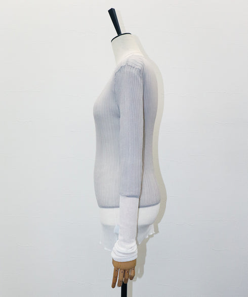 シアーレイヤードニット