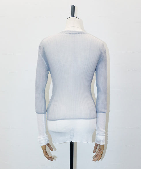 シアーレイヤードニット