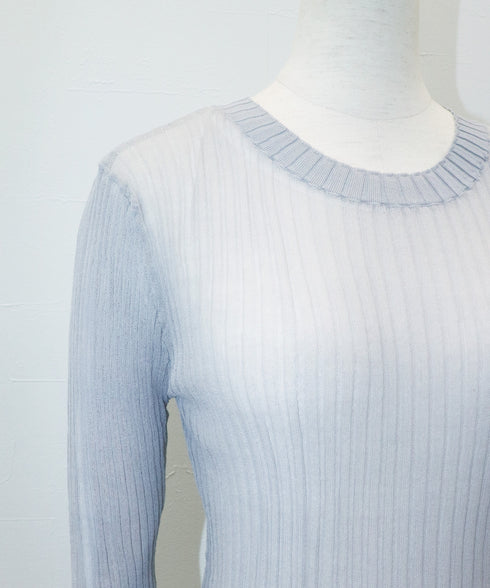 シアーレイヤードニット