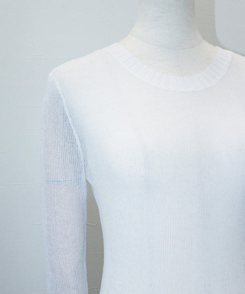 シアーレイヤードニット