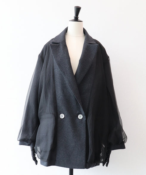 ウールフラノ リバーシブルジャケット