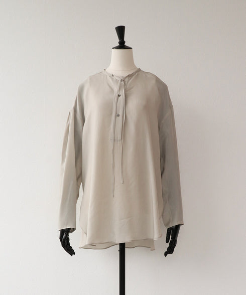 【8.21 InstaLIVE Pickup】 ノーカラーシルキーシャツ